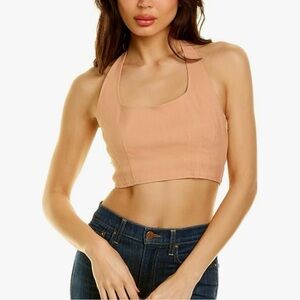 NWT! A.L.C. Regina Linen-Blend Top in Rose Ash Size 4